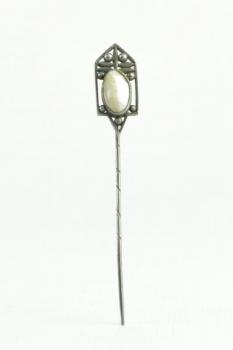 Tie Pin - pearl, silver - Marie Křivánková - 1910