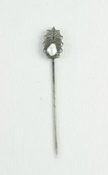 Tie Pin - pearl, silver - Marie Křivánková - 1920
