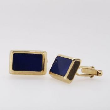 Cufflinks - gold, Lapis lazuli