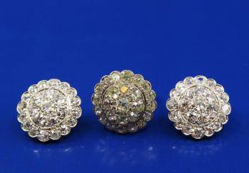 Set of Jewelry - gold, brilliant cut diamond - 1930