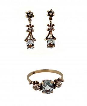 Set of Jewelry - gold, diamond - 1910