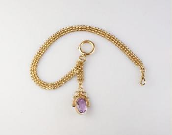 Jewel - gold, amethyst - 1890